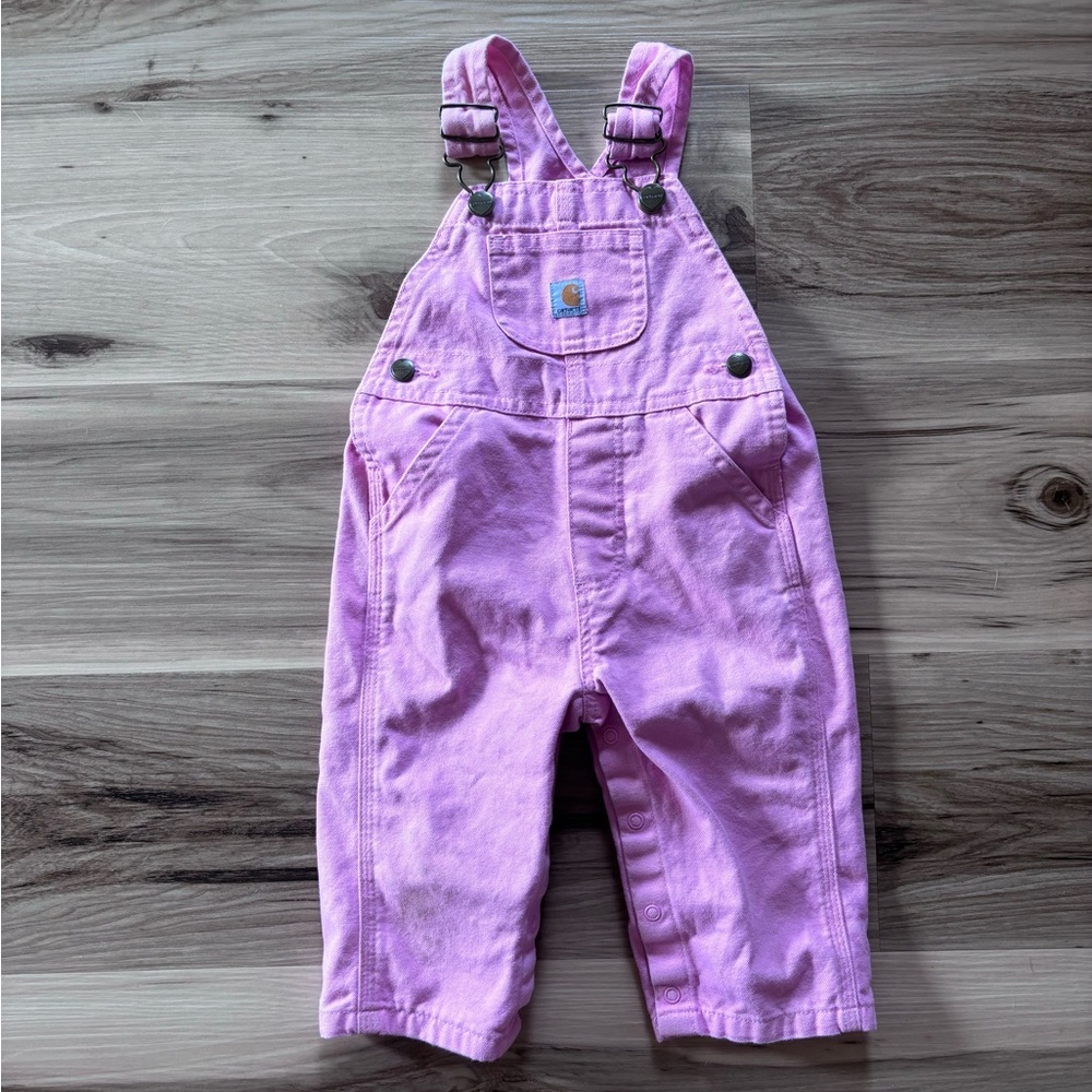 Girls Carhartt Overalls (Size 9mo)